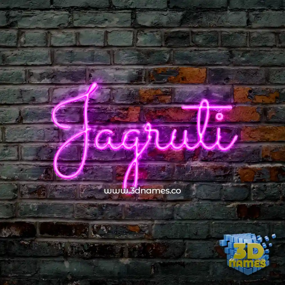 jagruti in Pink Neon style - 3D name wallpaper