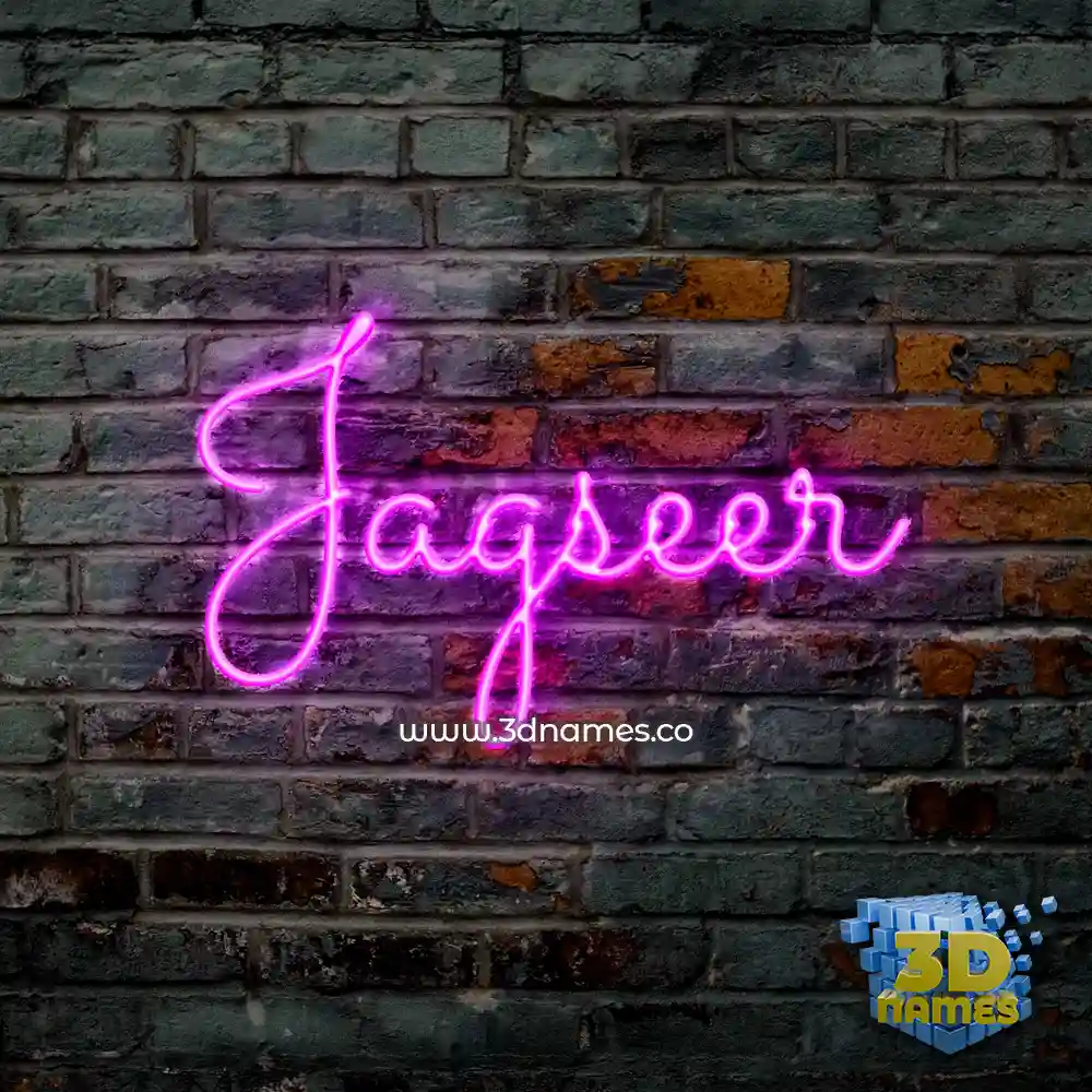 jagseer in Pink Neon style - 3D name wallpaper