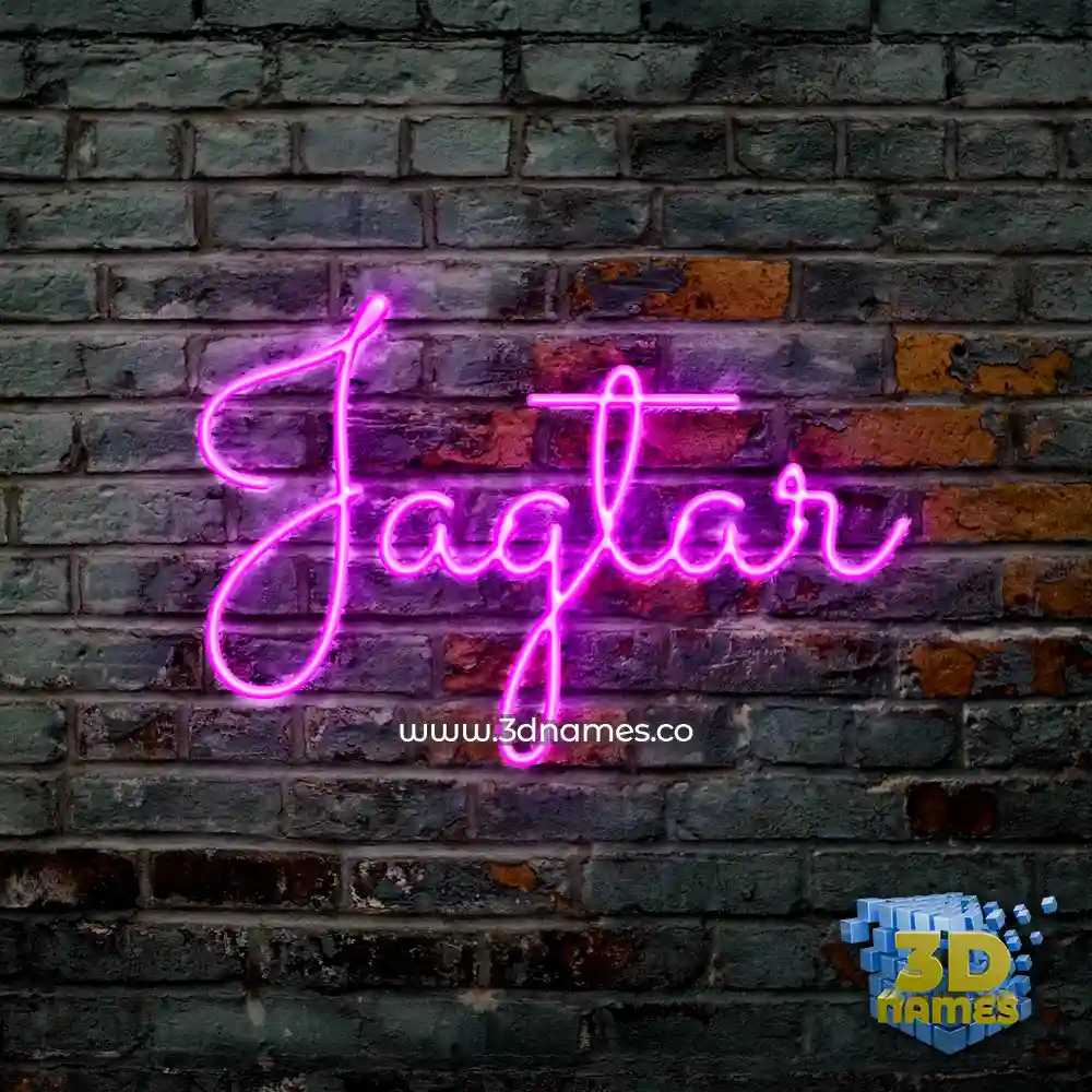 jagtar in Pink Neon style - 3D name wallpaper