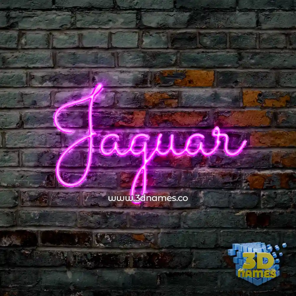 jaguar in Pink Neon style - 3D name wallpaper
