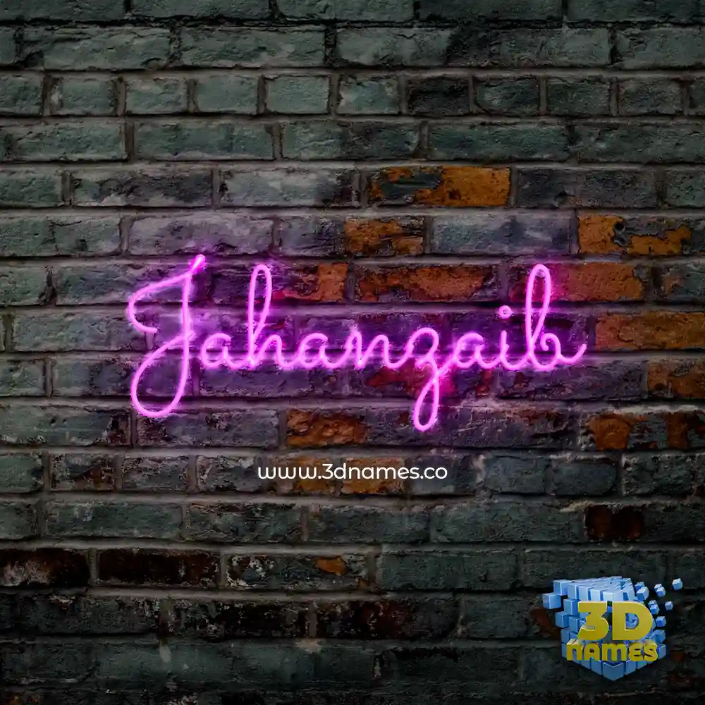 jahanzaib in Pink Neon style - 3D name wallpaper