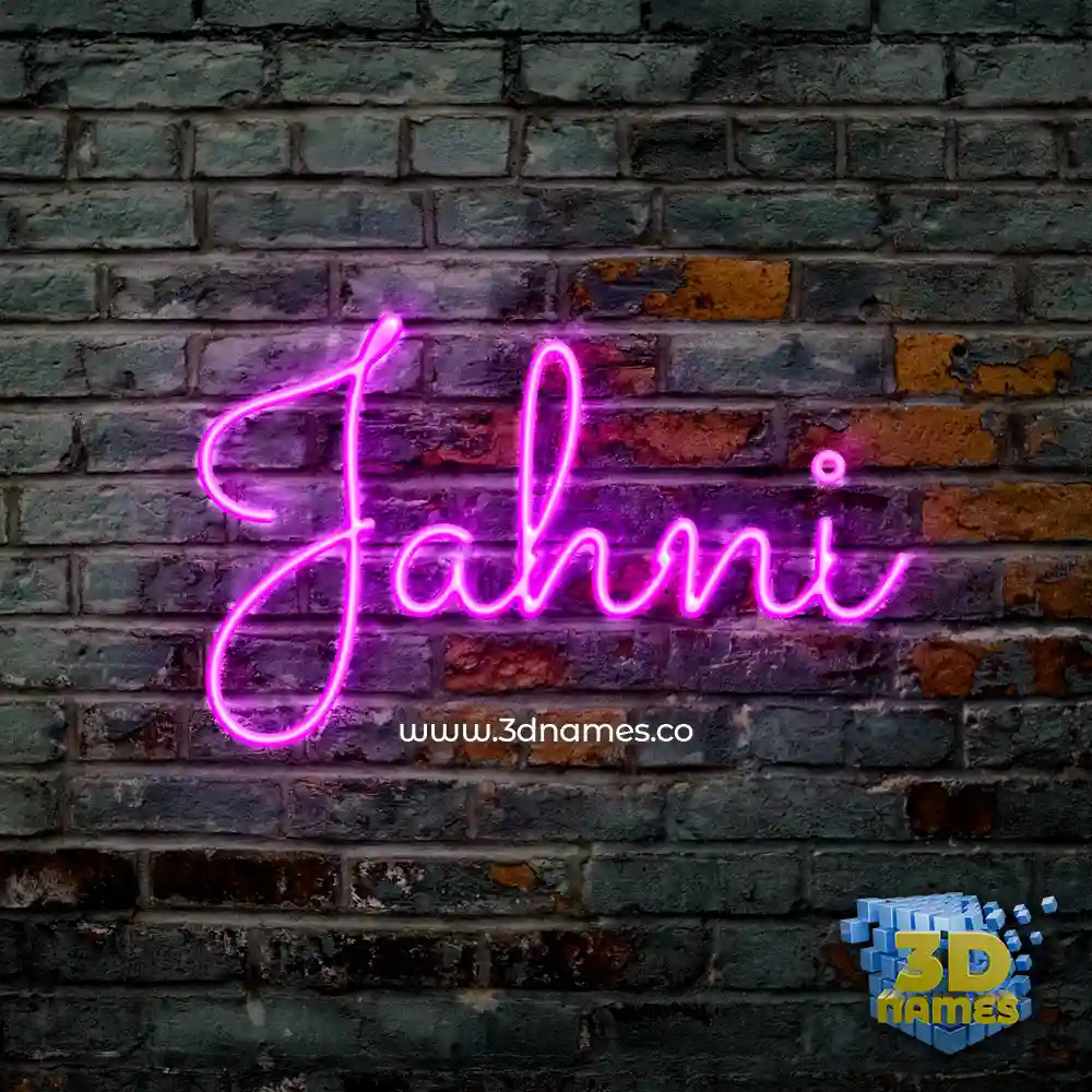 jahni in Pink Neon style - 3D name wallpaper