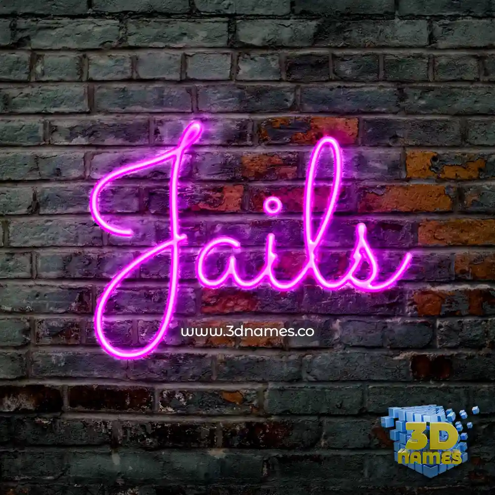 jails in Pink Neon style - 3D name wallpaper
