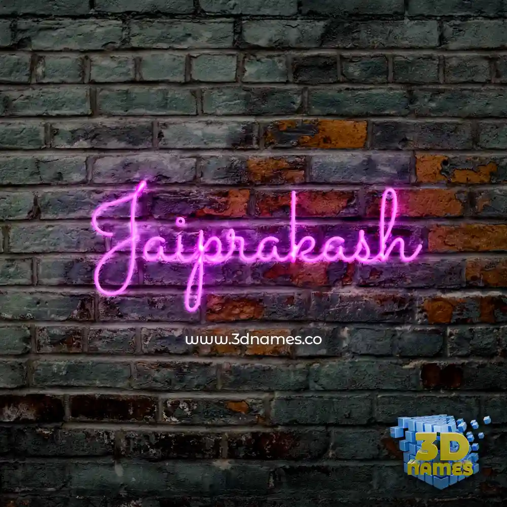 jaiprakash in Pink Neon style - 3D name wallpaper