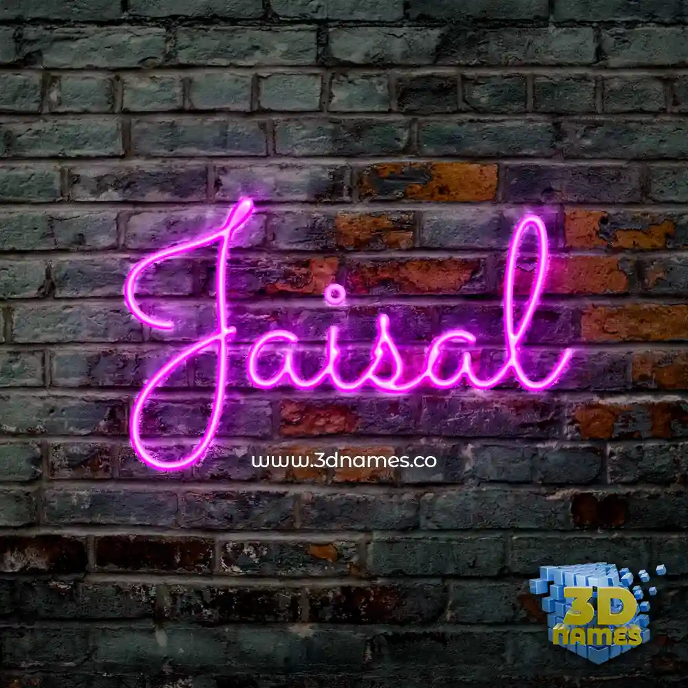 jaisal in Pink Neon style - 3D name wallpaper