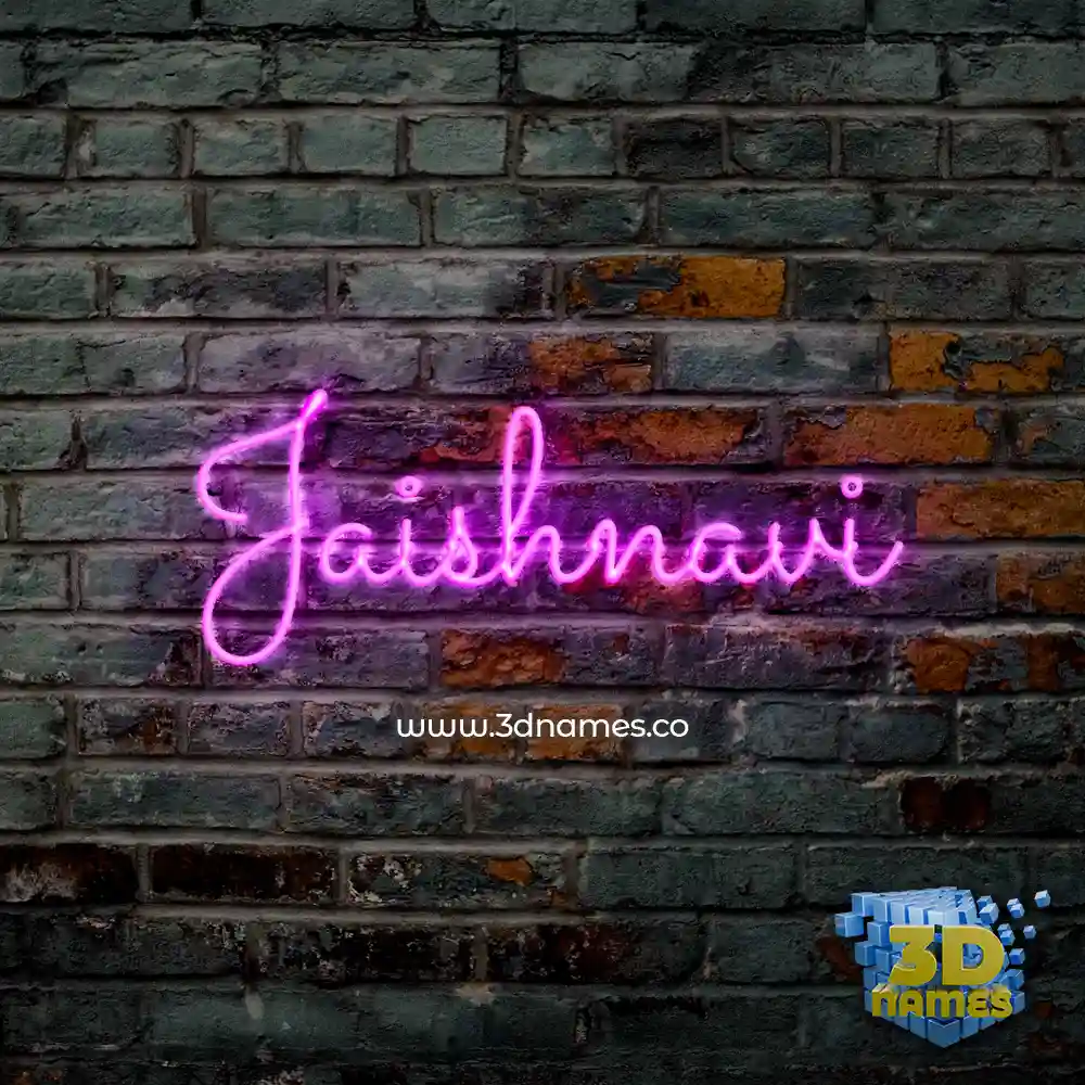 jaishnavi in Pink Neon style - 3D name wallpaper