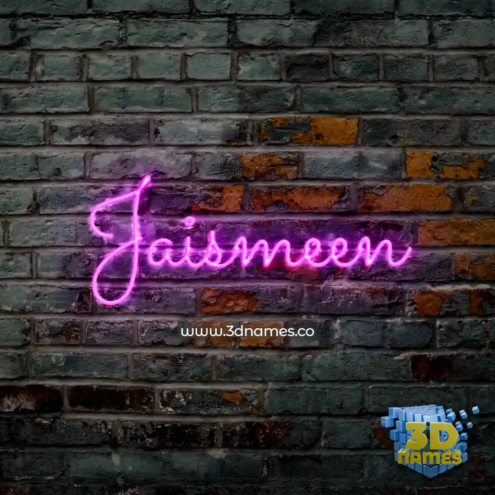 jaismeen in Pink Neon style - 3D name wallpaper