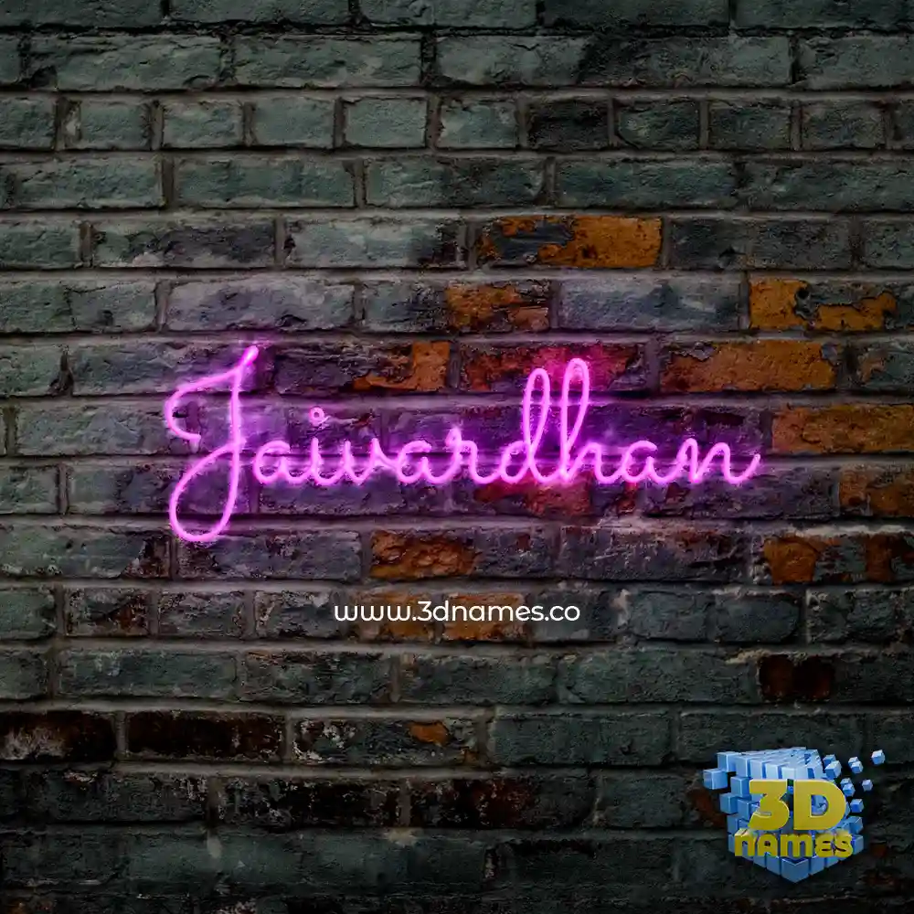 jaivardhan in Pink Neon style - 3D name wallpaper