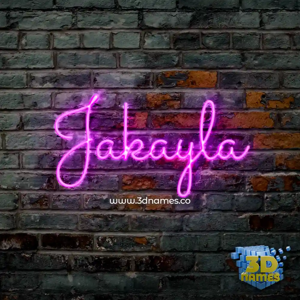 jakayla in Pink Neon style - 3D name wallpaper