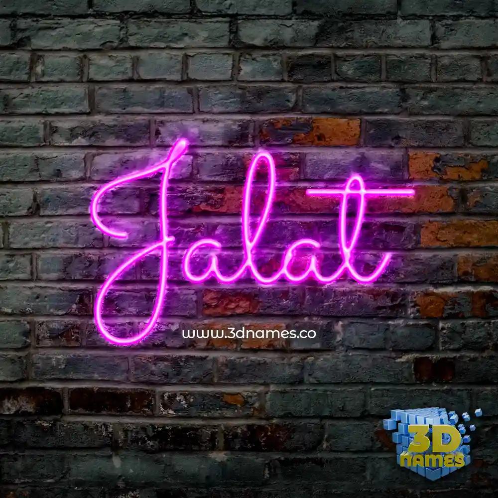 jalat in Pink Neon style - 3D name wallpaper