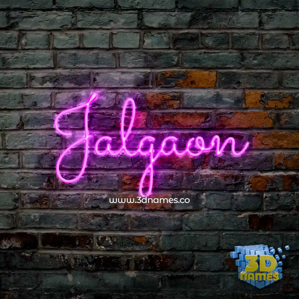 jalgaon in Pink Neon style - 3D name wallpaper