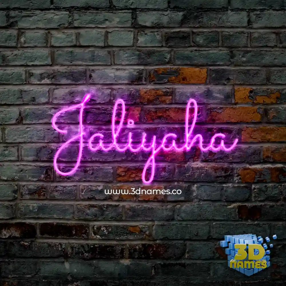 jaliyaha in Pink Neon style - 3D name wallpaper