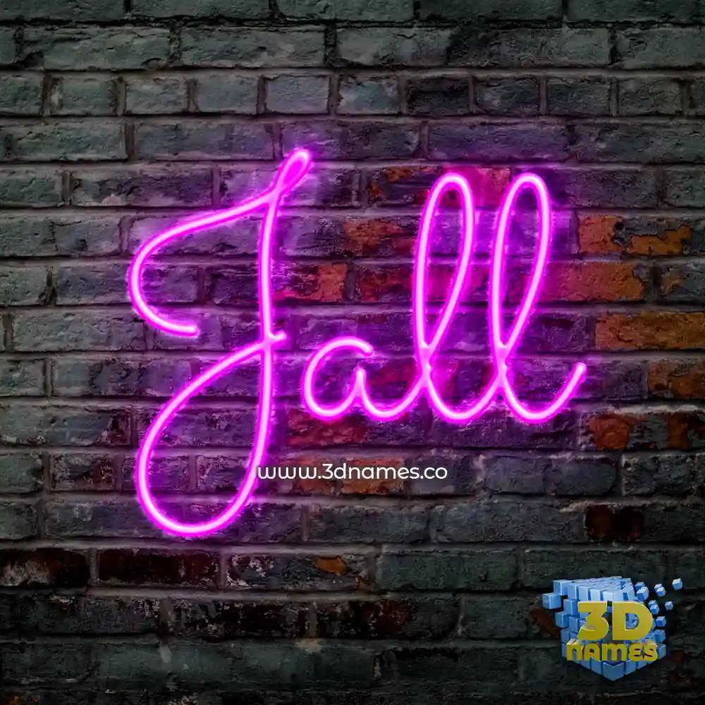 jall in Pink Neon style - 3D name wallpaper