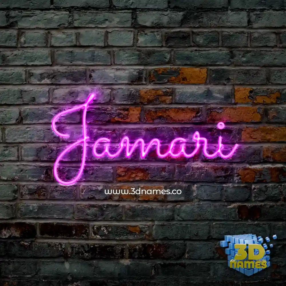 jamari in Pink Neon style - 3D name wallpaper