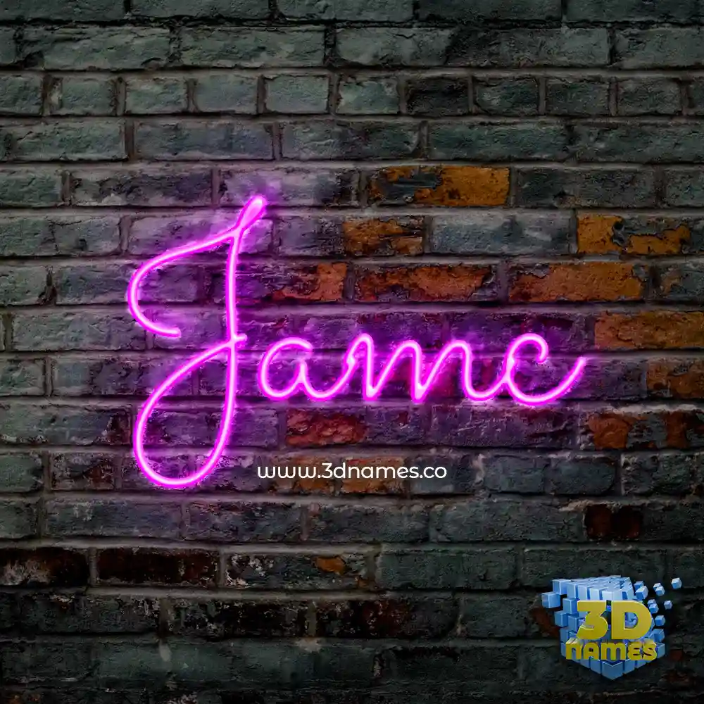 jamc in Pink Neon style - 3D name wallpaper