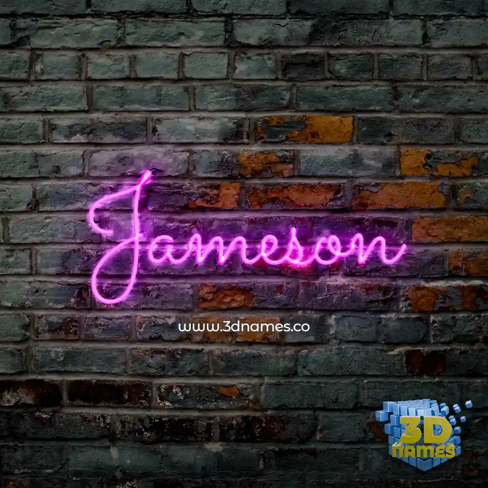 jameson in Pink Neon style - 3D name wallpaper