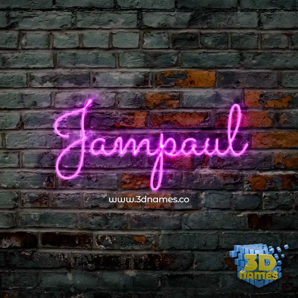 jampaul in Pink Neon style - 3D name wallpaper