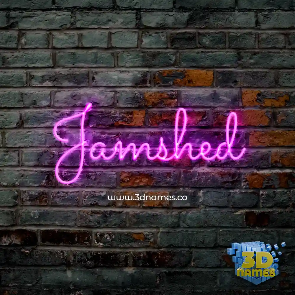 jamshed in Pink Neon style - 3D name wallpaper