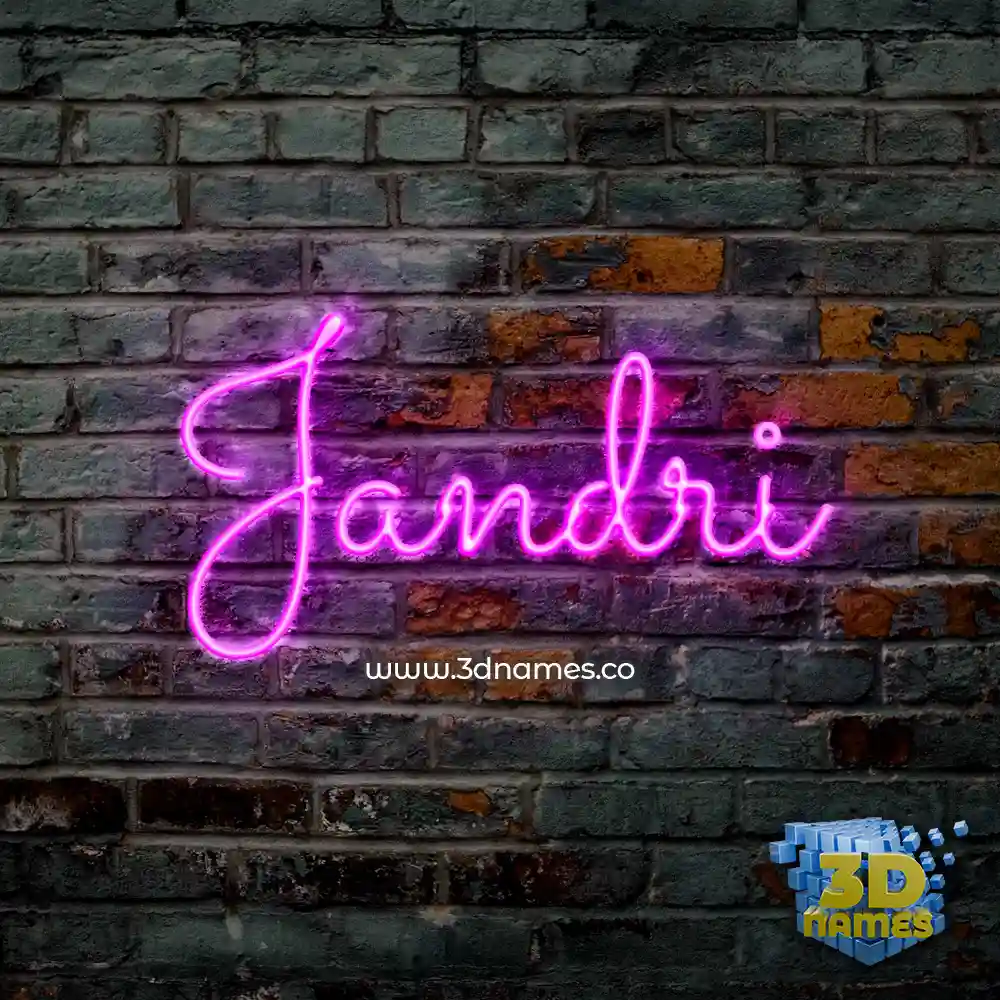 jandri in Pink Neon style - 3D name wallpaper