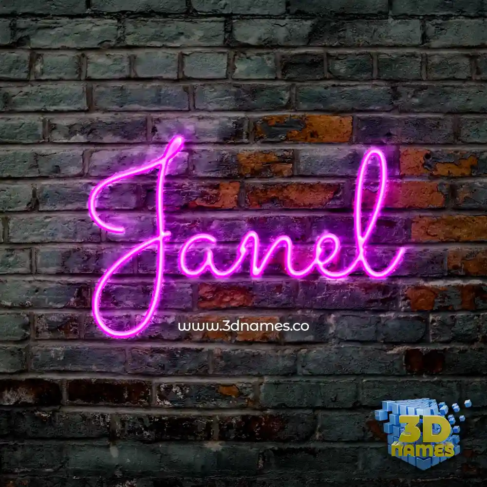 janel in Pink Neon style - 3D name wallpaper