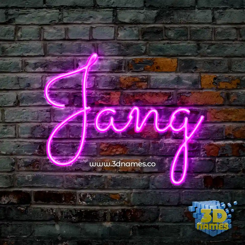 jang in Pink Neon style - 3D name wallpaper