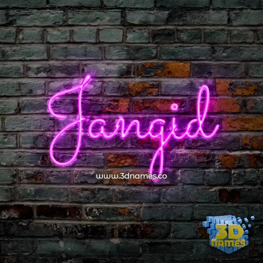 jangid in Pink Neon style - 3D name wallpaper
