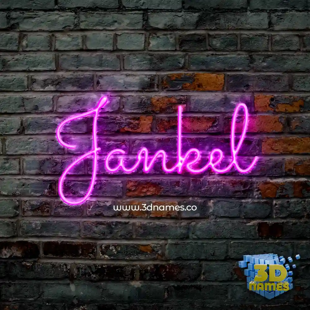 jankel in Pink Neon style - 3D name wallpaper