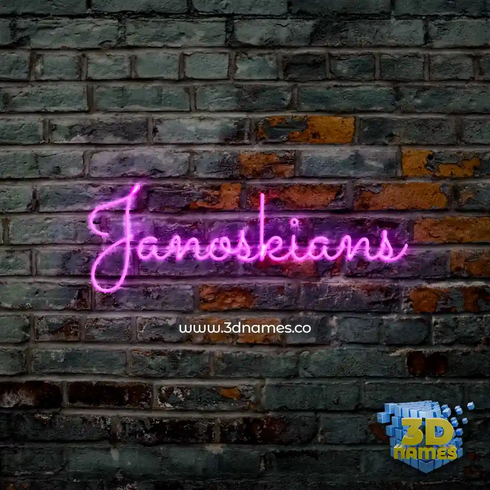 janoskians in Pink Neon style - 3D name wallpaper