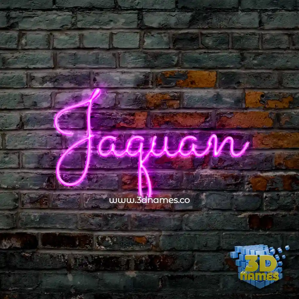 jaquan in Pink Neon style - 3D name wallpaper
