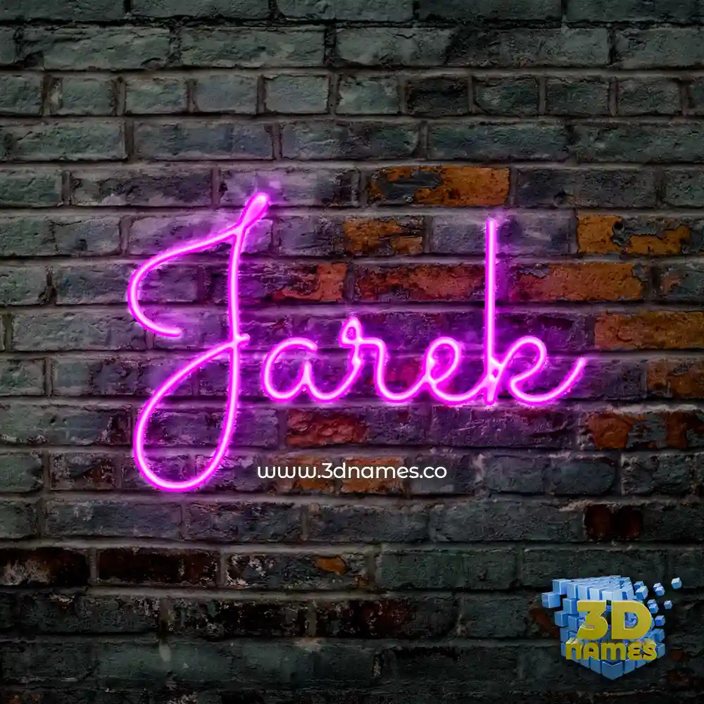 jarek in Pink Neon style - 3D name wallpaper