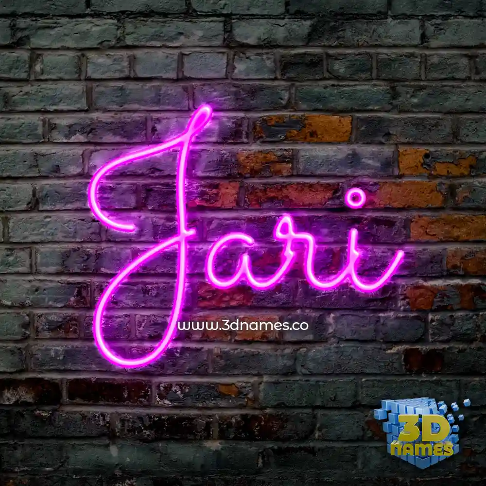 jari in Pink Neon style - 3D name wallpaper