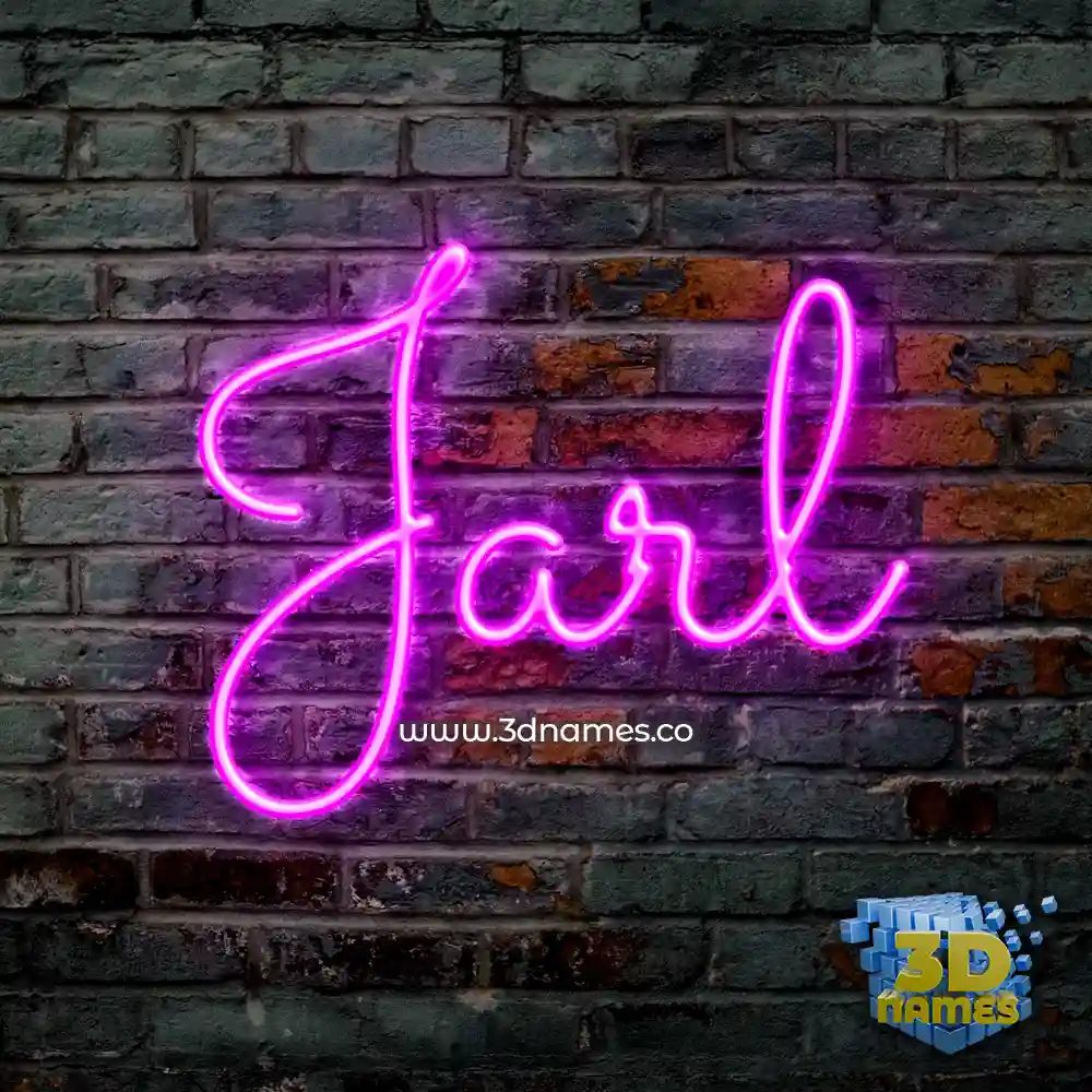 jarl in Pink Neon style - 3D name wallpaper