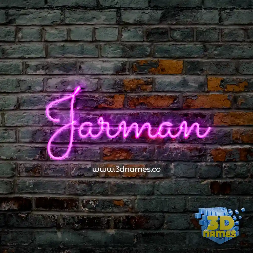 jarman in Pink Neon style - 3D name wallpaper
