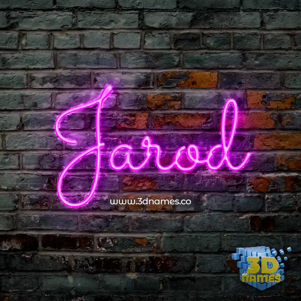 jarod in Pink Neon style - 3D name wallpaper
