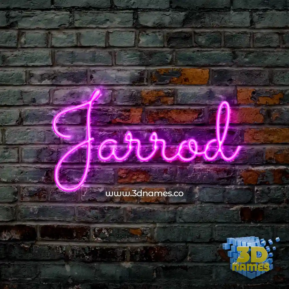 jarrod in Pink Neon style - 3D name wallpaper