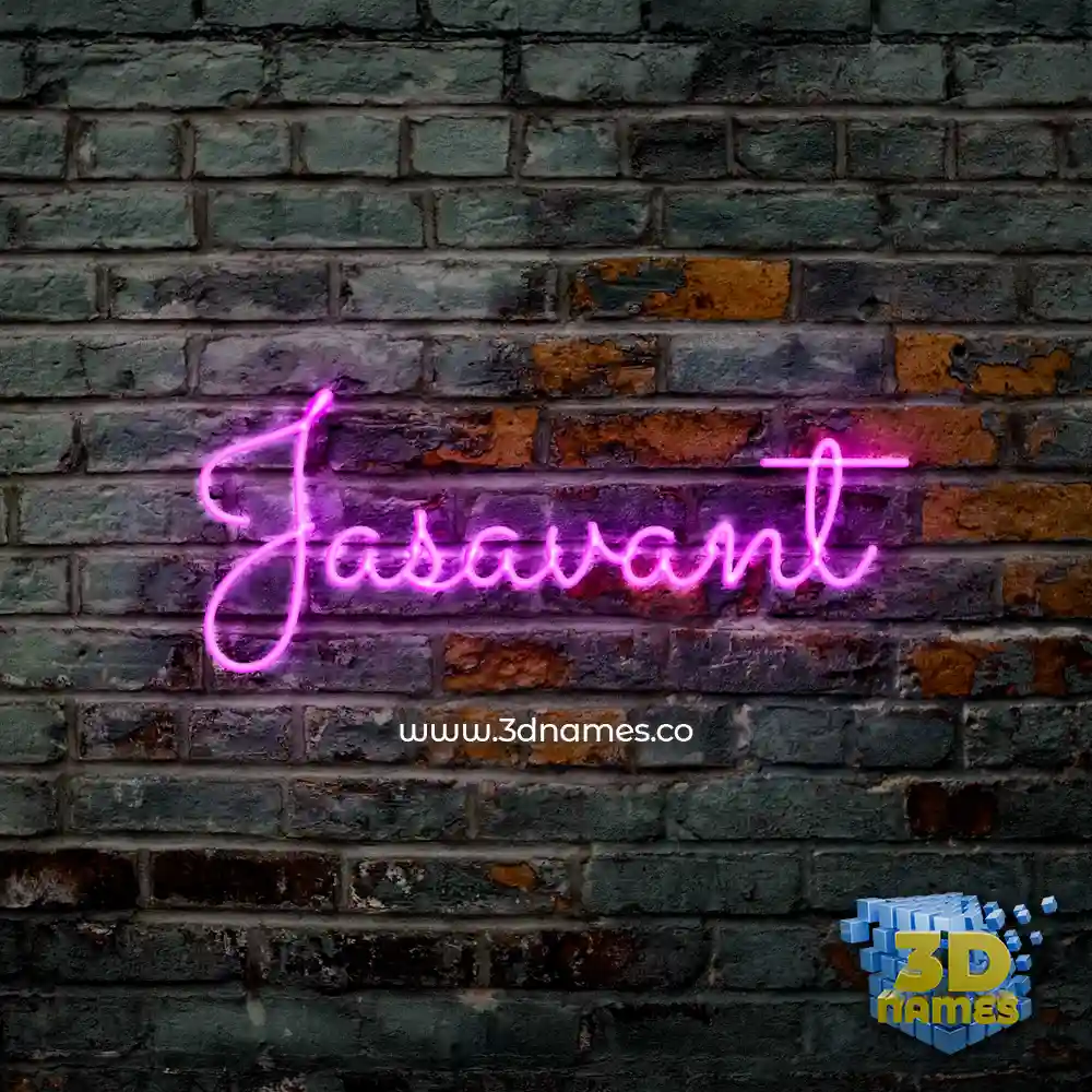 jasavant in Pink Neon style - 3D name wallpaper
