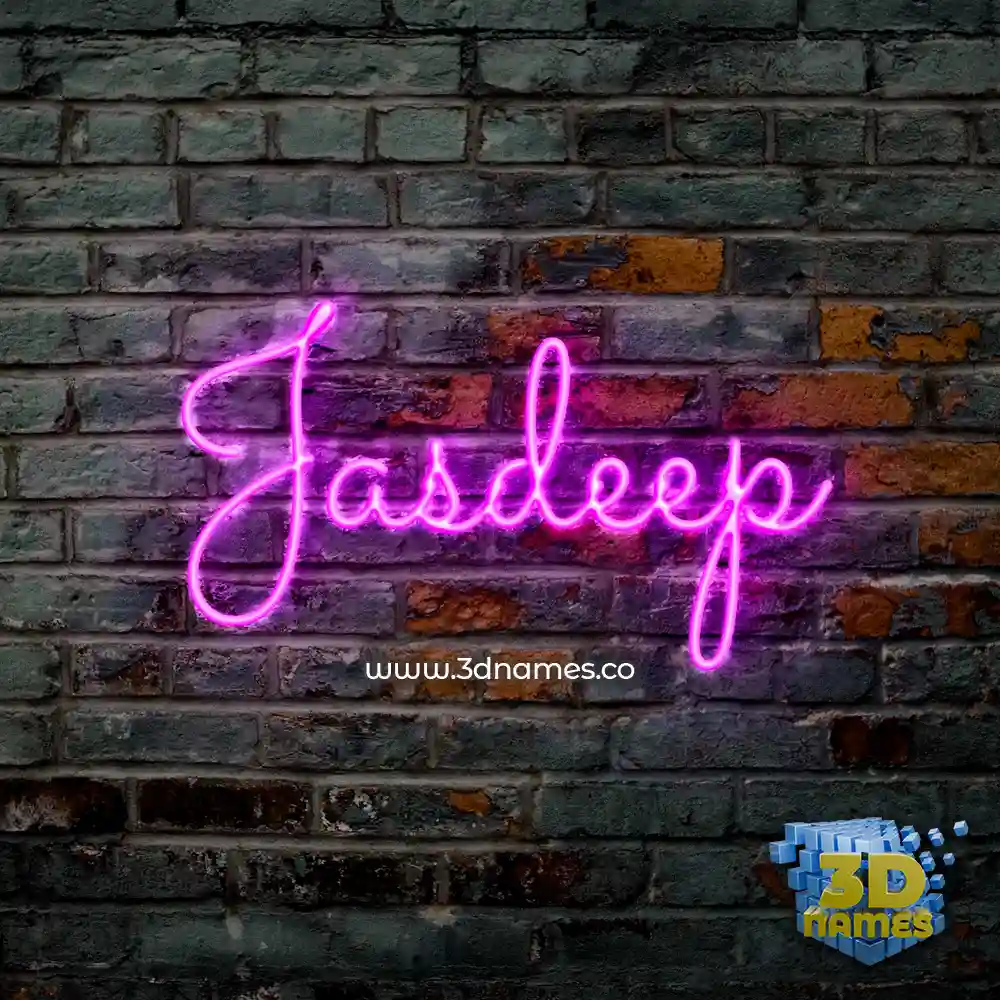 jasdeep in Pink Neon style - 3D name wallpaper