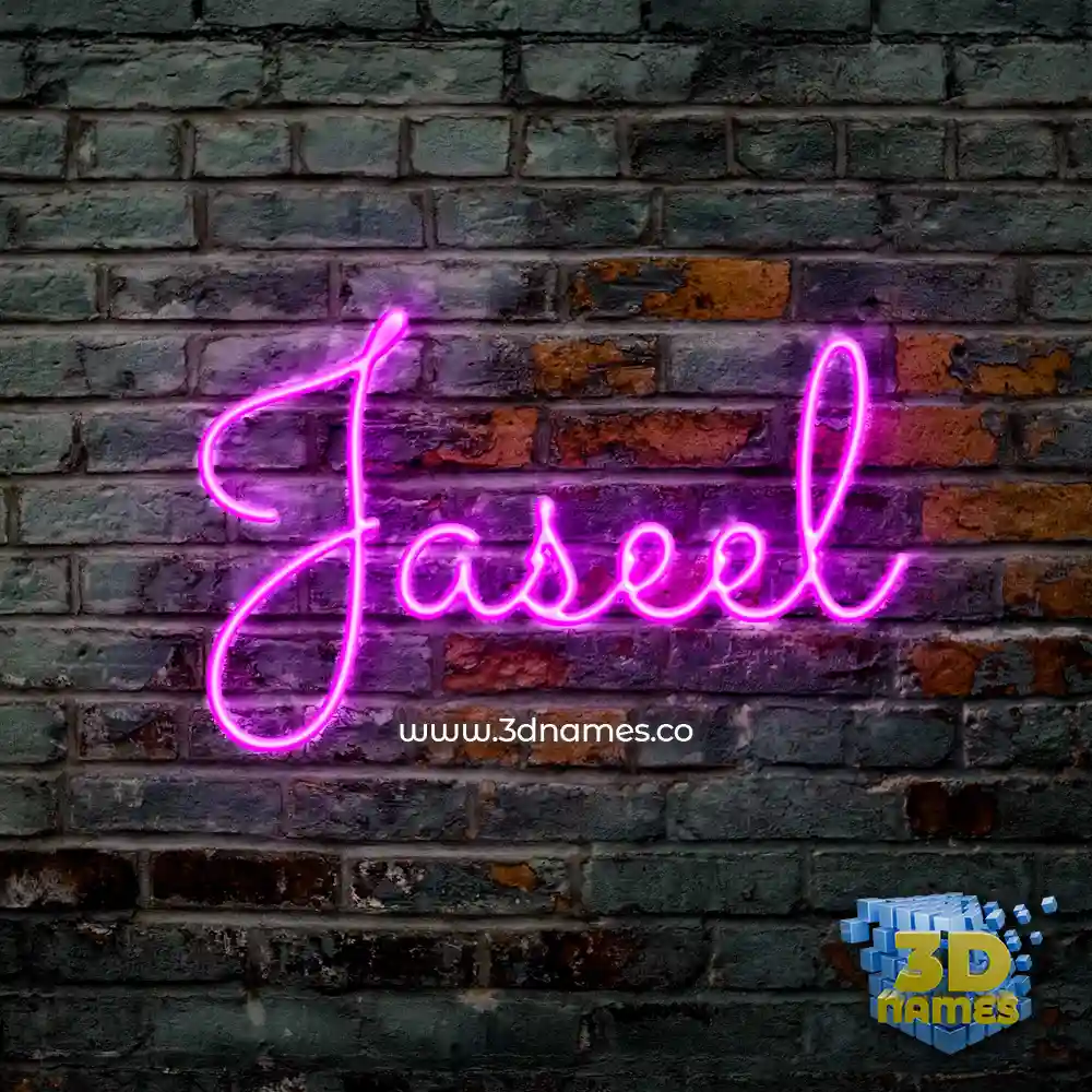 jaseel in Pink Neon style - 3D name wallpaper