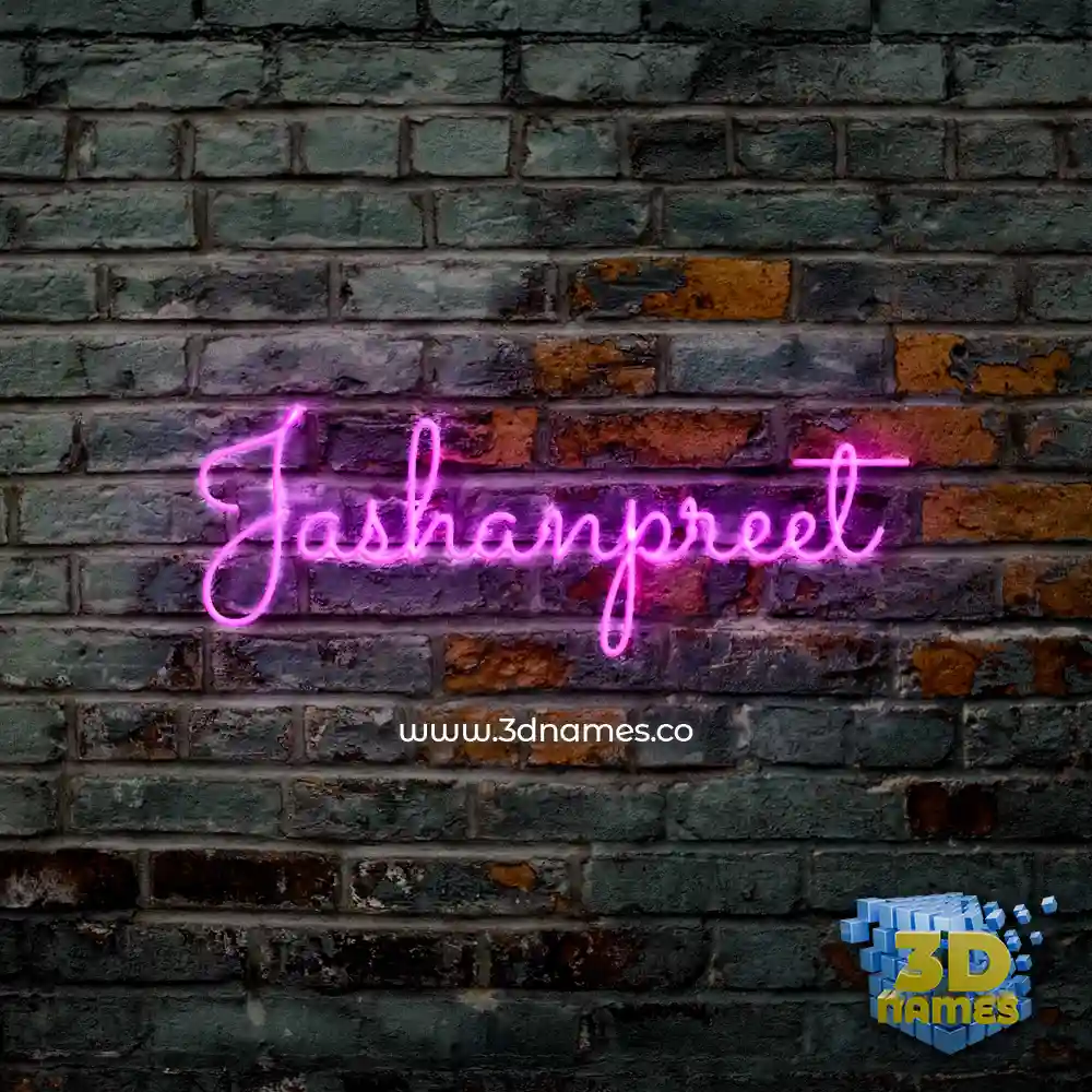 jashanpreet in Pink Neon style - 3D name wallpaper