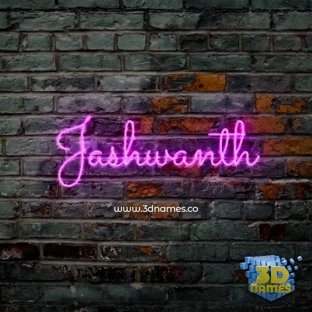 jashwanth in Pink Neon style - 3D name wallpaper
