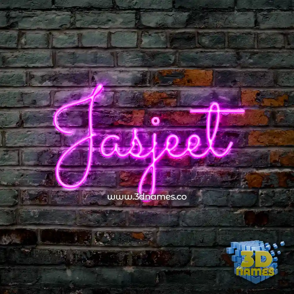 jasjeet in Pink Neon style - 3D name wallpaper