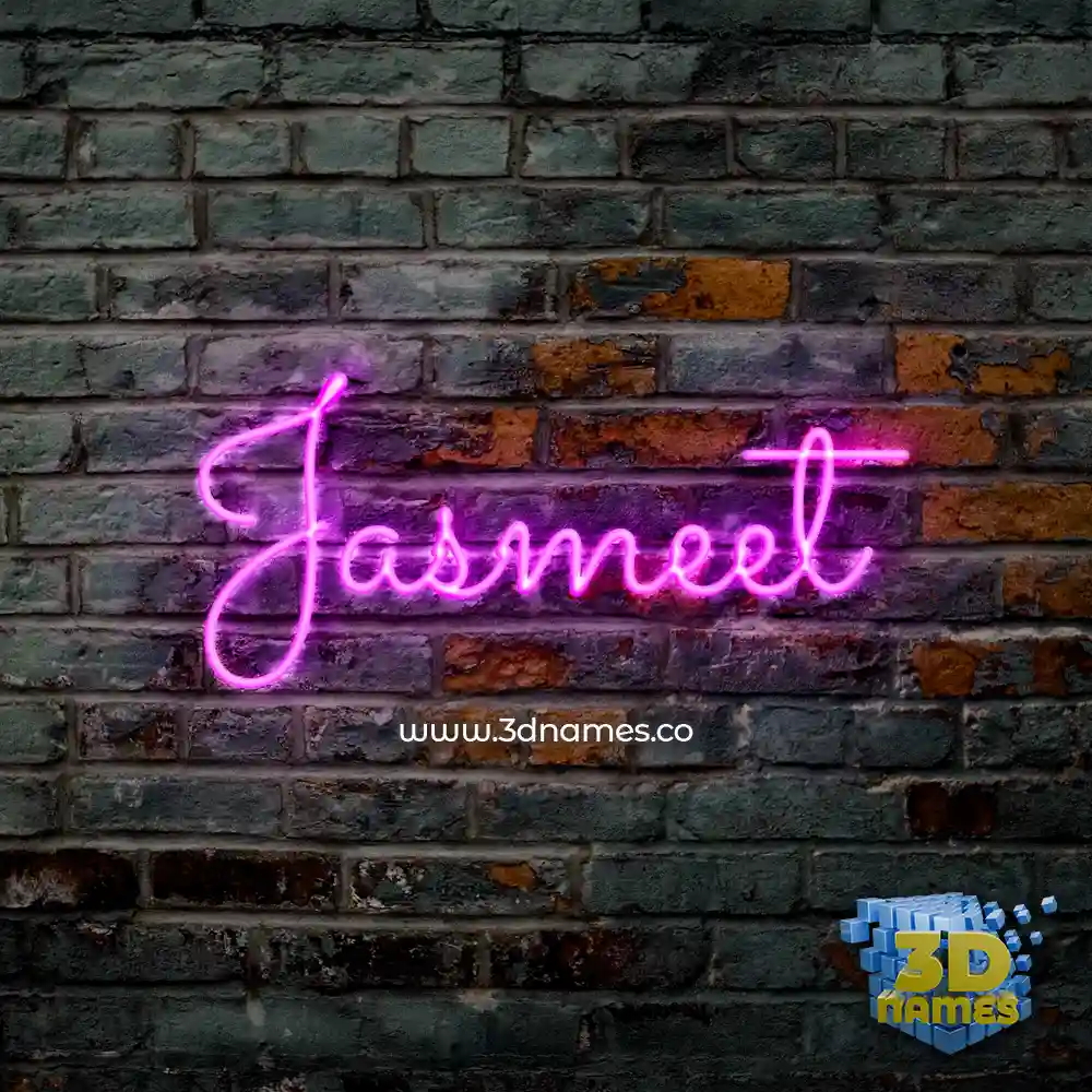 jasmeet in Pink Neon style - 3D name wallpaper