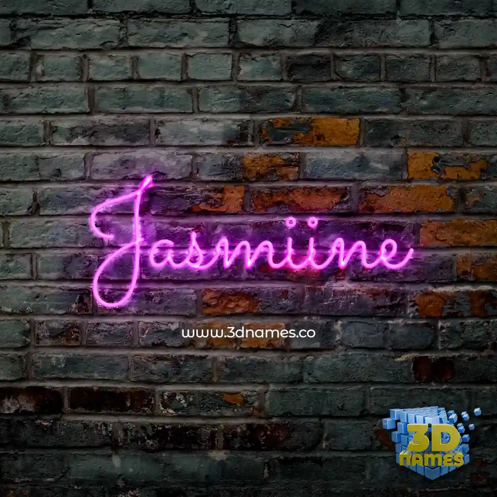 jasmiine in Pink Neon style - 3D name wallpaper