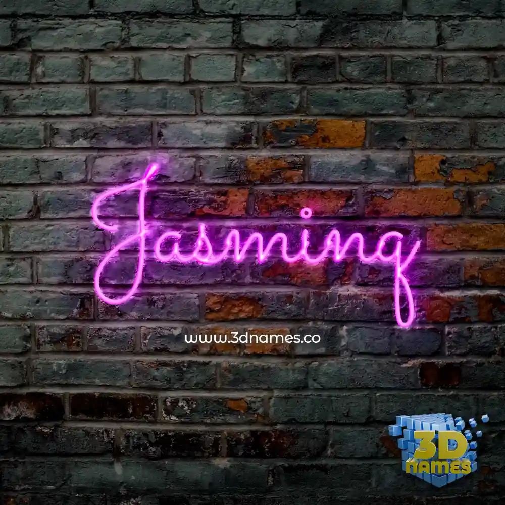 jasminq in Pink Neon style - 3D name wallpaper
