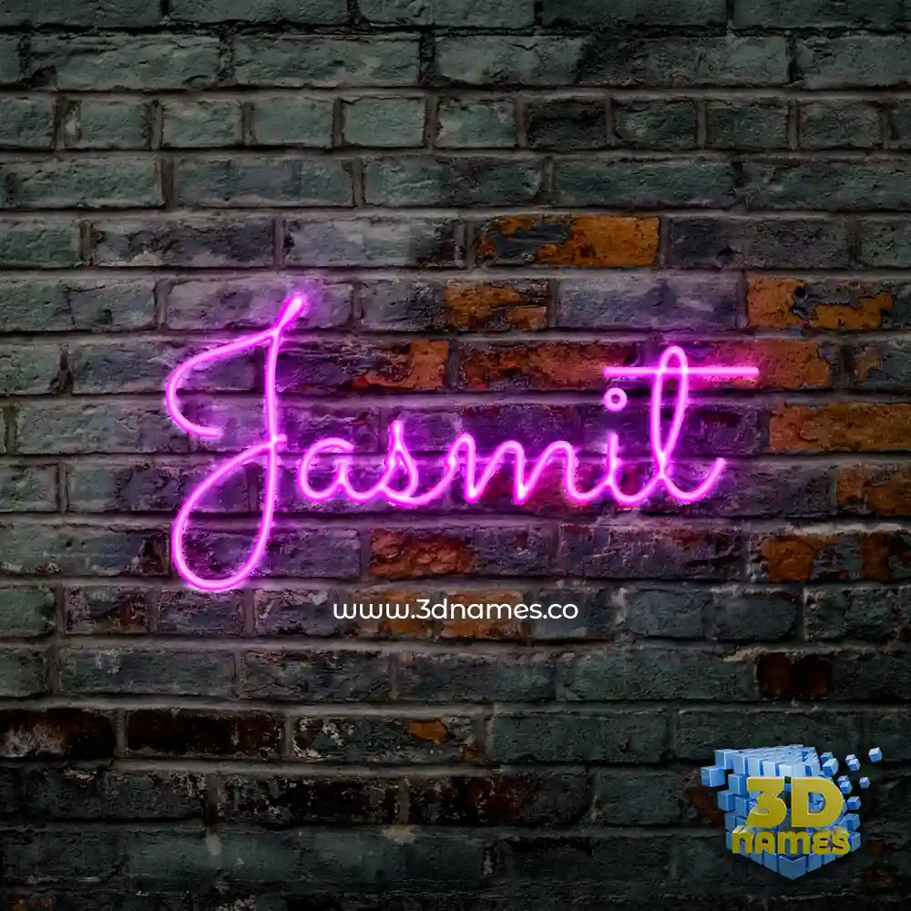 jasmit in Pink Neon style - 3D name wallpaper