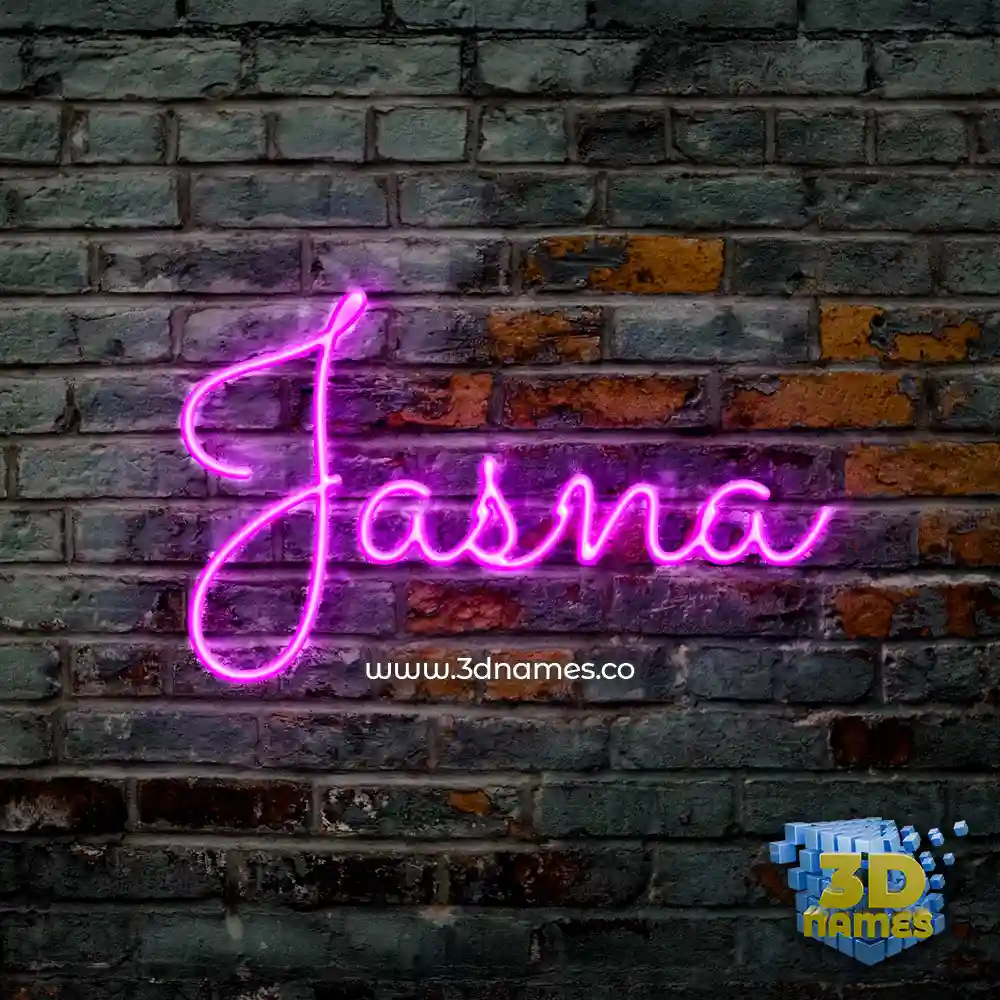 jasna in Pink Neon style - 3D name wallpaper