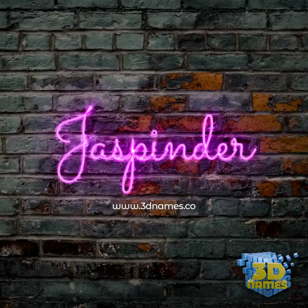 jaspinder in Pink Neon style - 3D name wallpaper