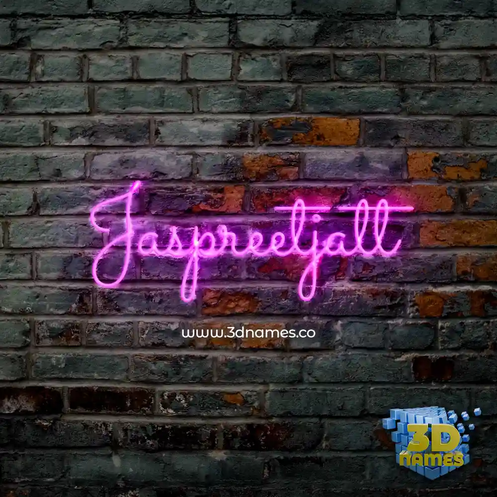 jaspreetjatt in Pink Neon style - 3D name wallpaper