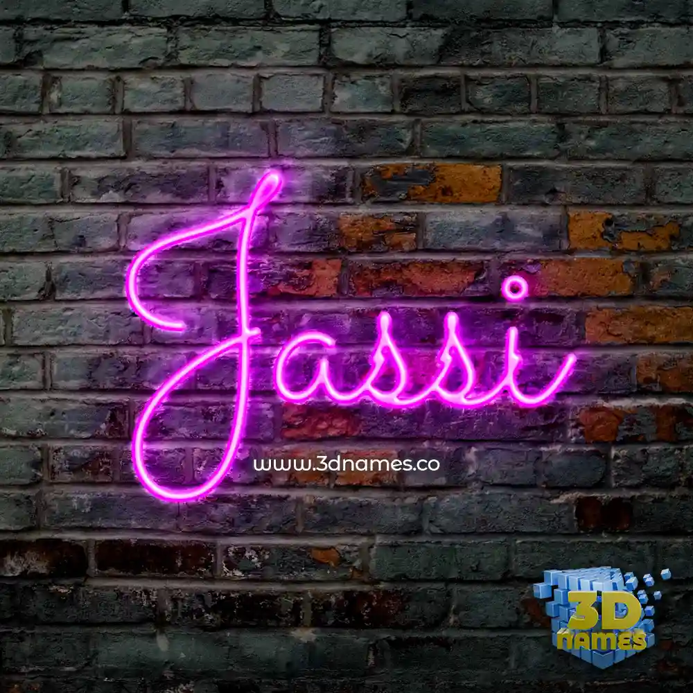 jassi in Pink Neon style - 3D name wallpaper