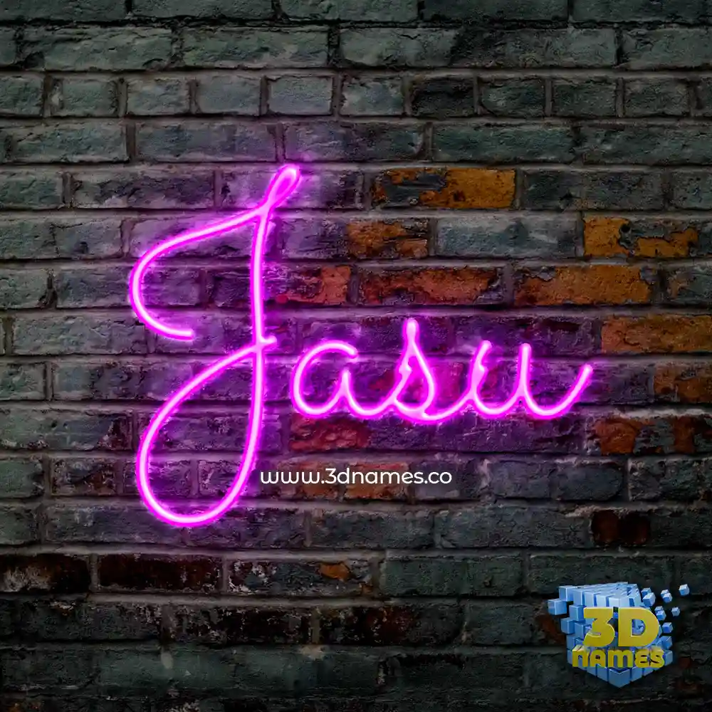 jasu in Pink Neon style - 3D name wallpaper